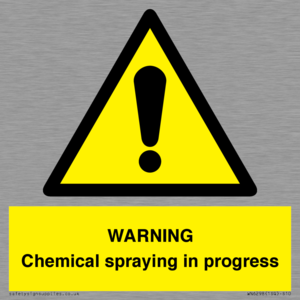 WARNING Chemical spraying in progress